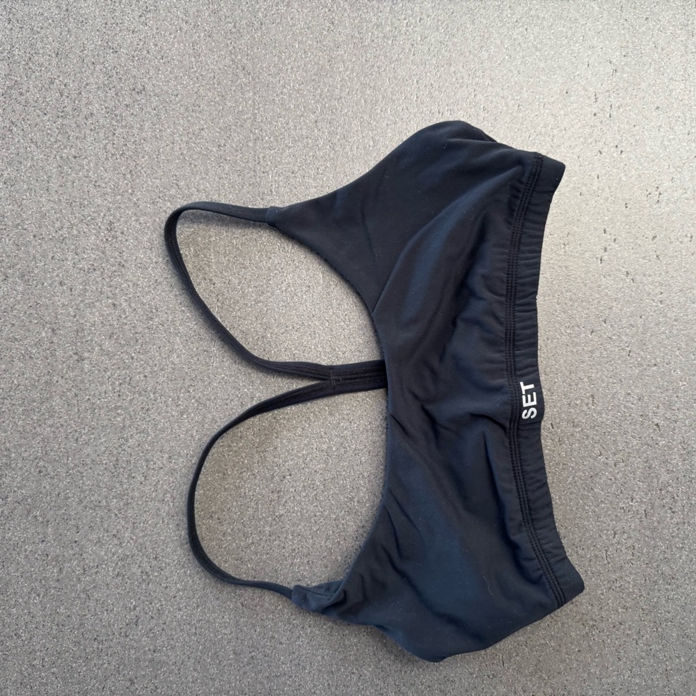 SET Active Black Sports Bra Intimates Sleepwear